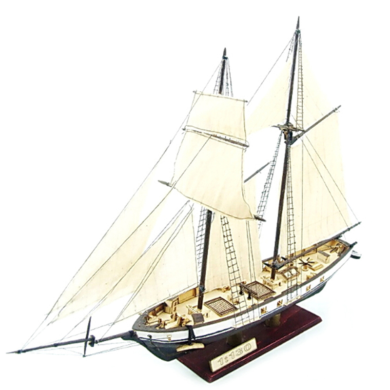 Model Kit Yacht - 1:130/100/70/30 Sailing DIY Ship Assembly model