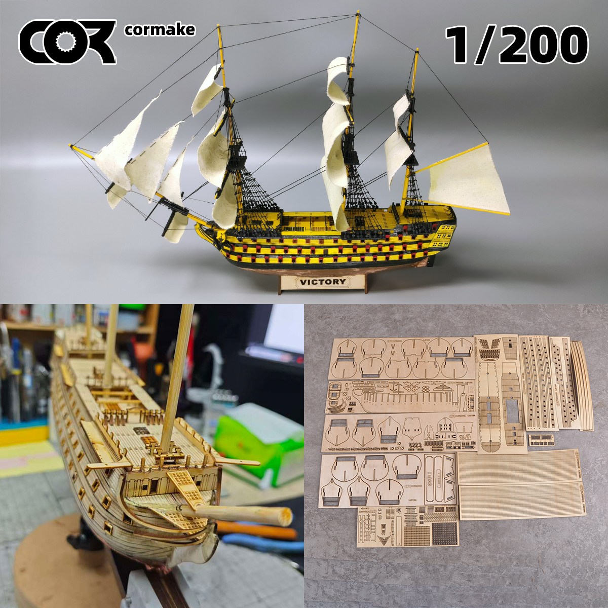 Model Kit Yacht - 1/200 HMS Victory ship of the