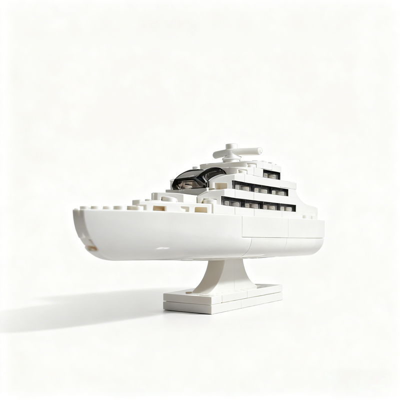 129pcs MOC Boat Micro Yacht Mo - Model Kit Yacht reseña y precio