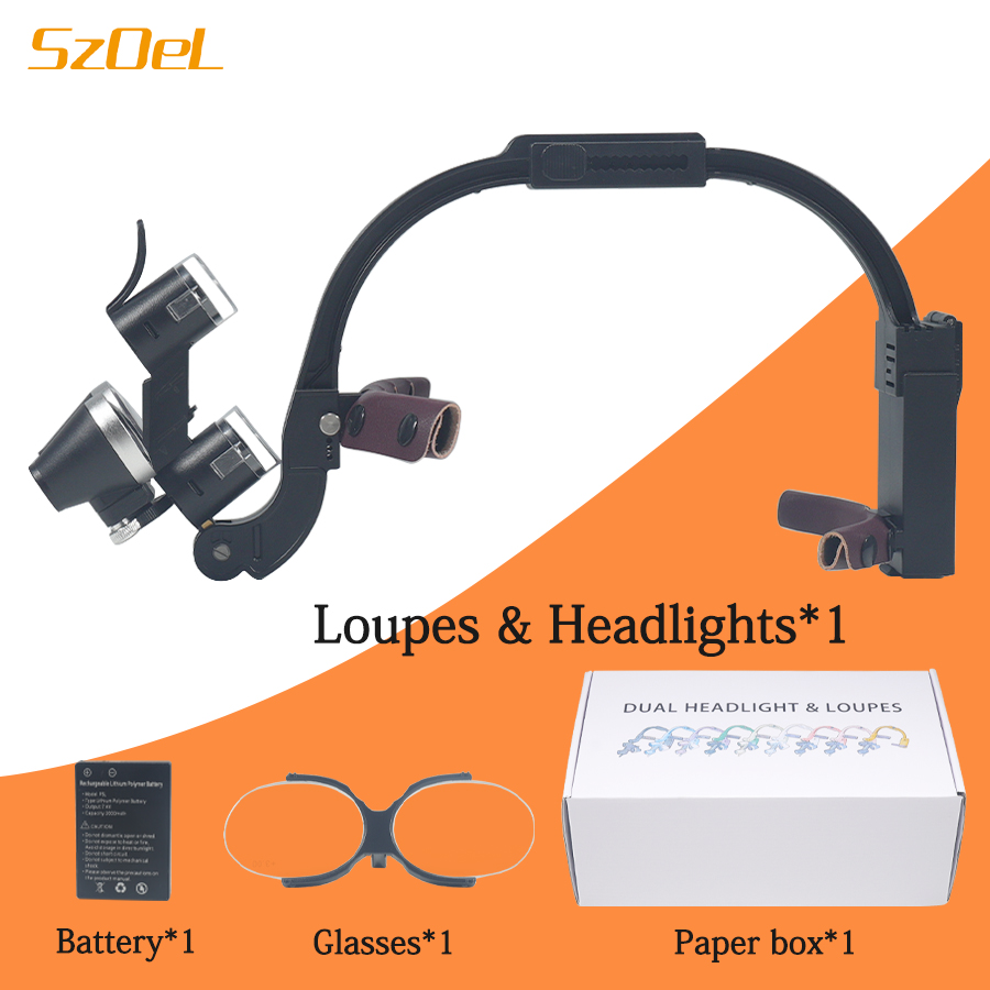 2.5X/3.5X Dental Binocular Mag - Magnifier With Light reseña y precio