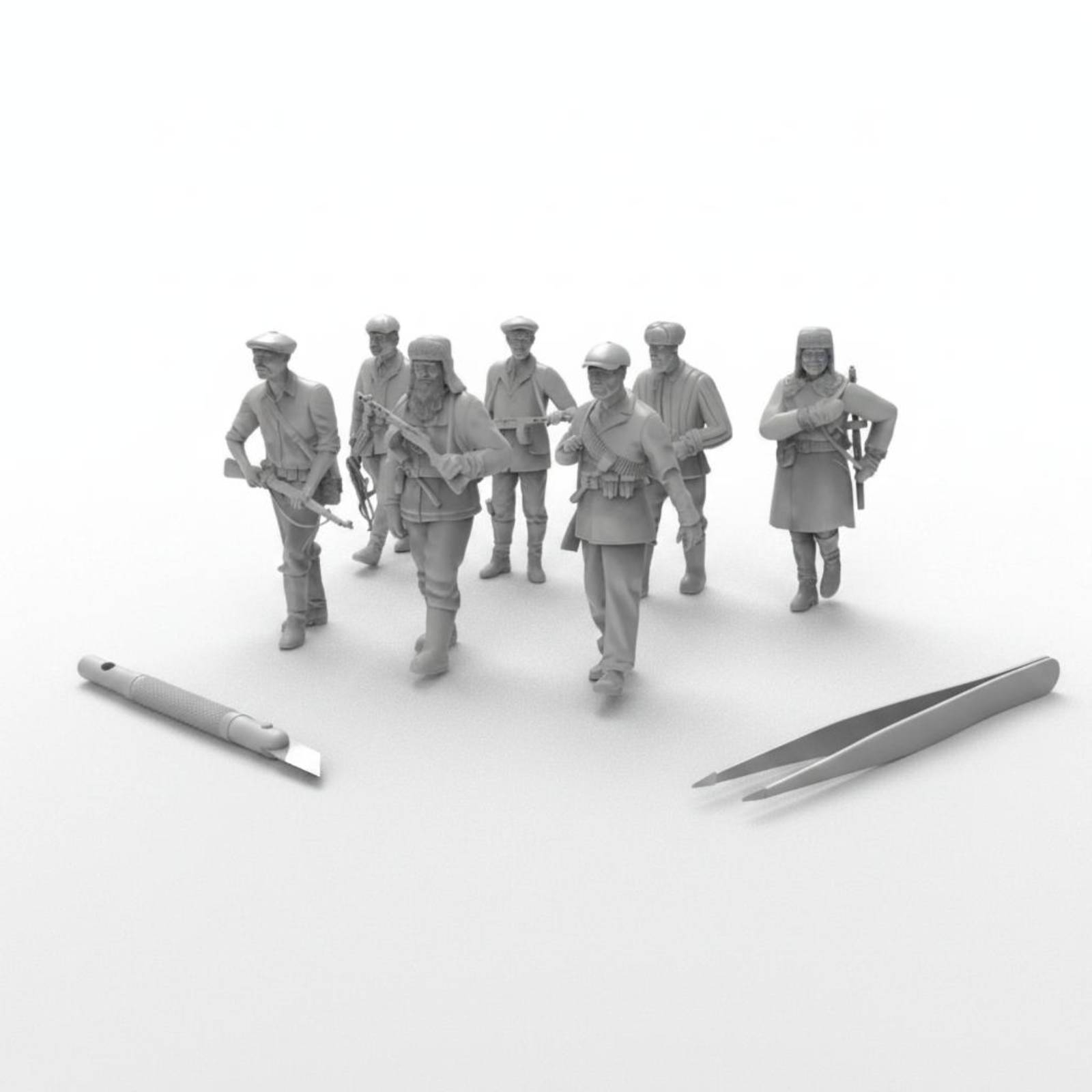 7 Pieces World War II Soldier  - Model Kit Figure reseña y precio