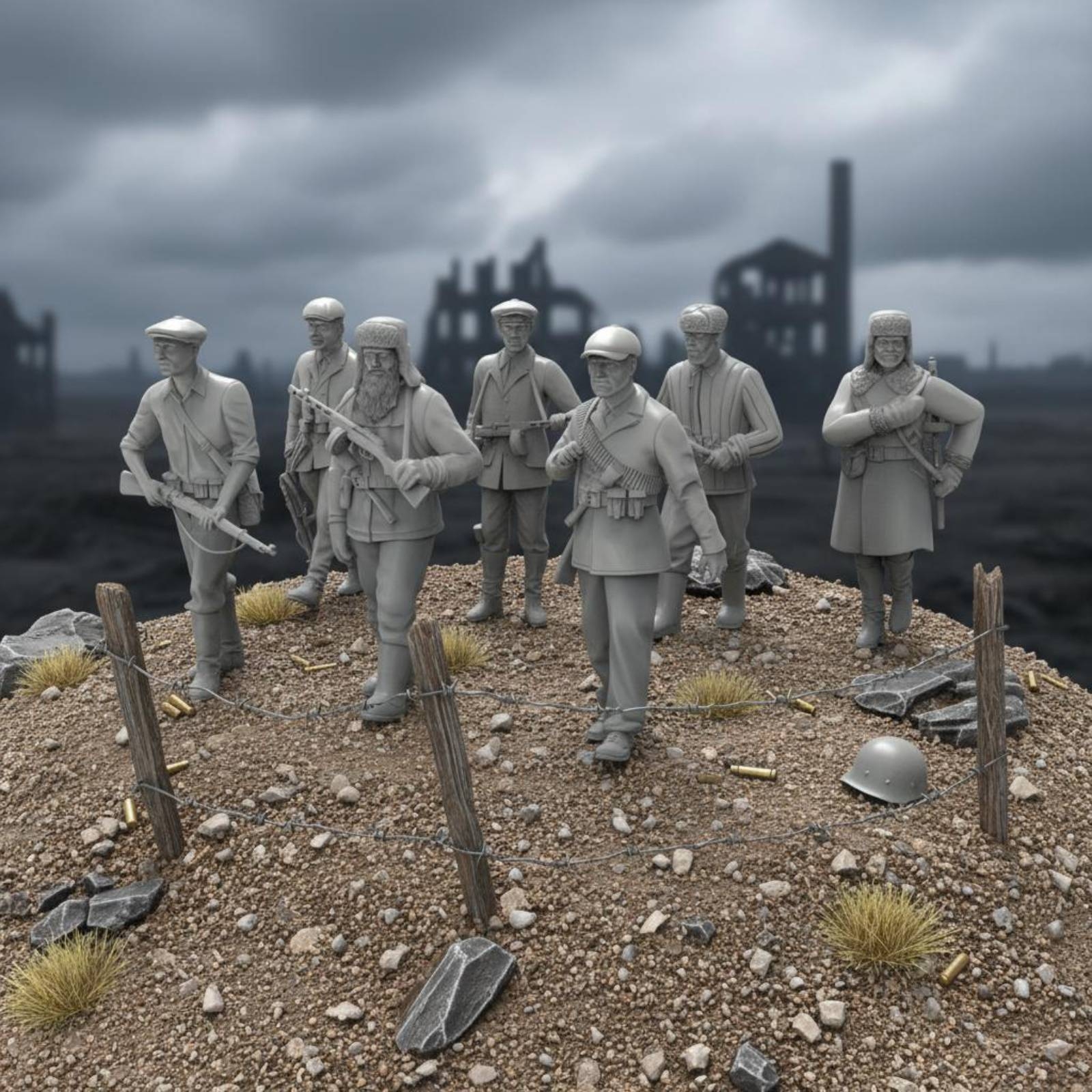 7 Pieces World War II Soldier  - Model Kit Figure reseña y precio