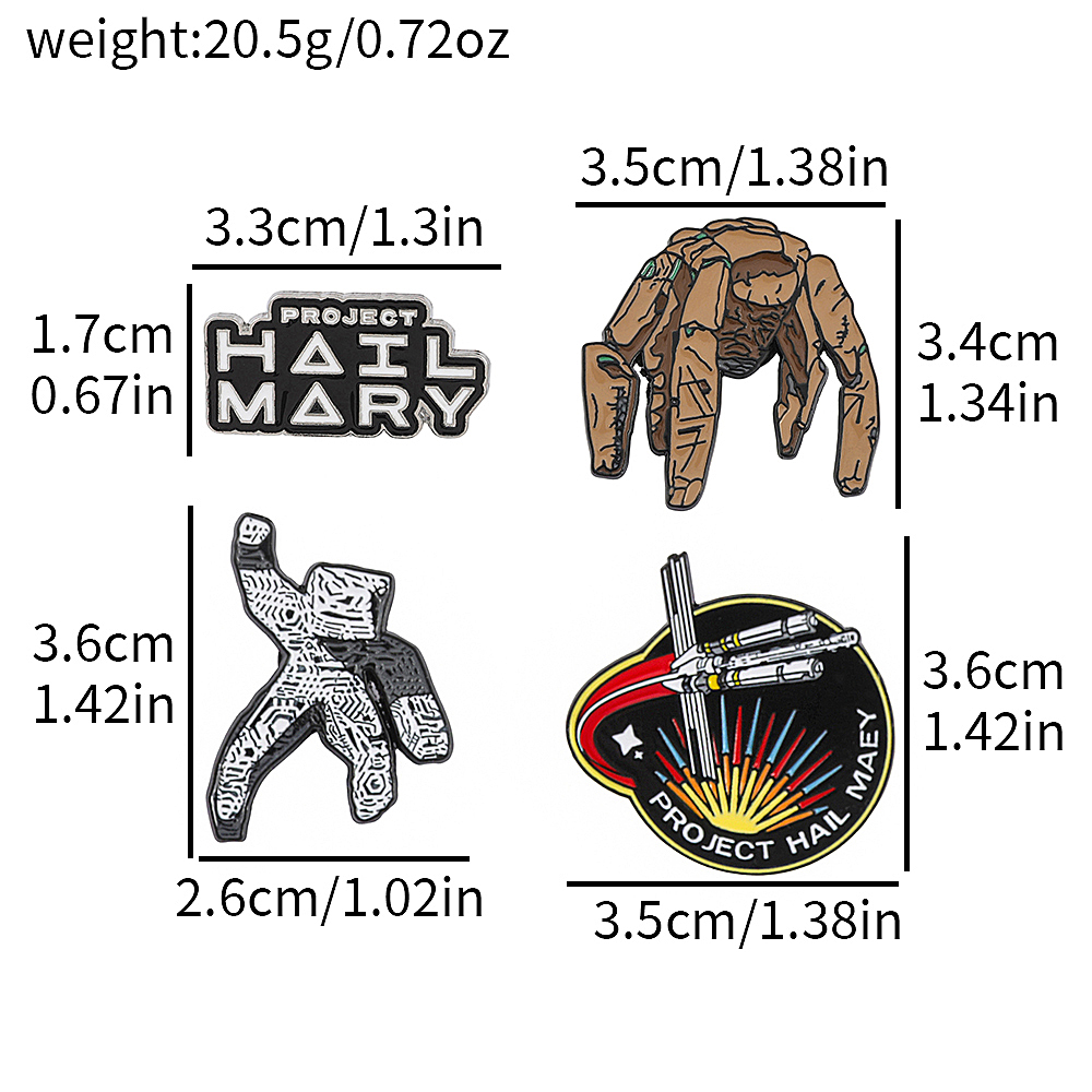 4pc Sci-Fi Enamel Pin Set Proj - Model Kit Accessories reseña y precio